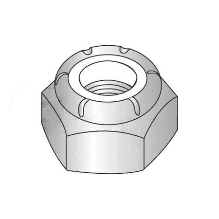 NEWPORT FASTENERS Nylon Insert Lock Nut, 7/8"-9, Steel, Grade A, Zinc Plated, 125 PK 492889-BR-125